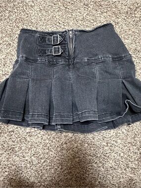 Black Grunge Mini Skirt